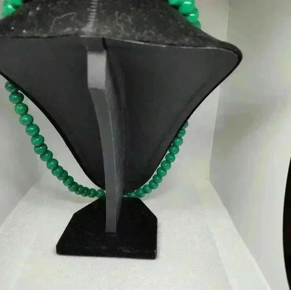 Vintage Malachite Graduated Necklace 25" - Picture 2 of 2